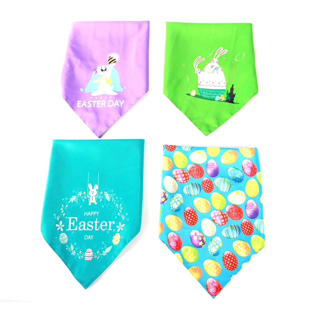 Double Layer Easter Pet Dress Up, Dogs Scarf Triangle Saliva Tissue