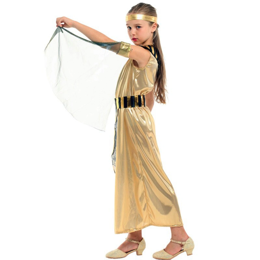 Children Halloween Costumes Girls Masquerade Golden Egyptian Costumes