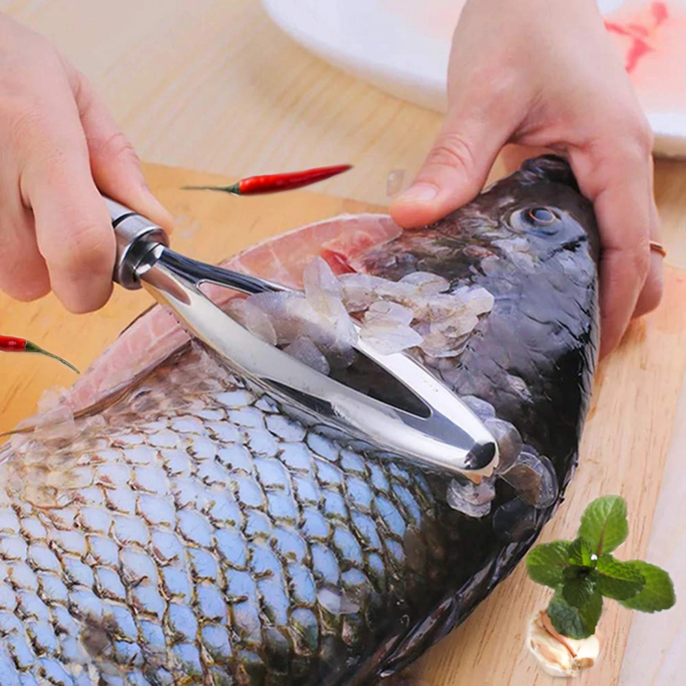 Stainless Steel Fish Scraper Seafood Peeling Knife Useful Kitchen Tools