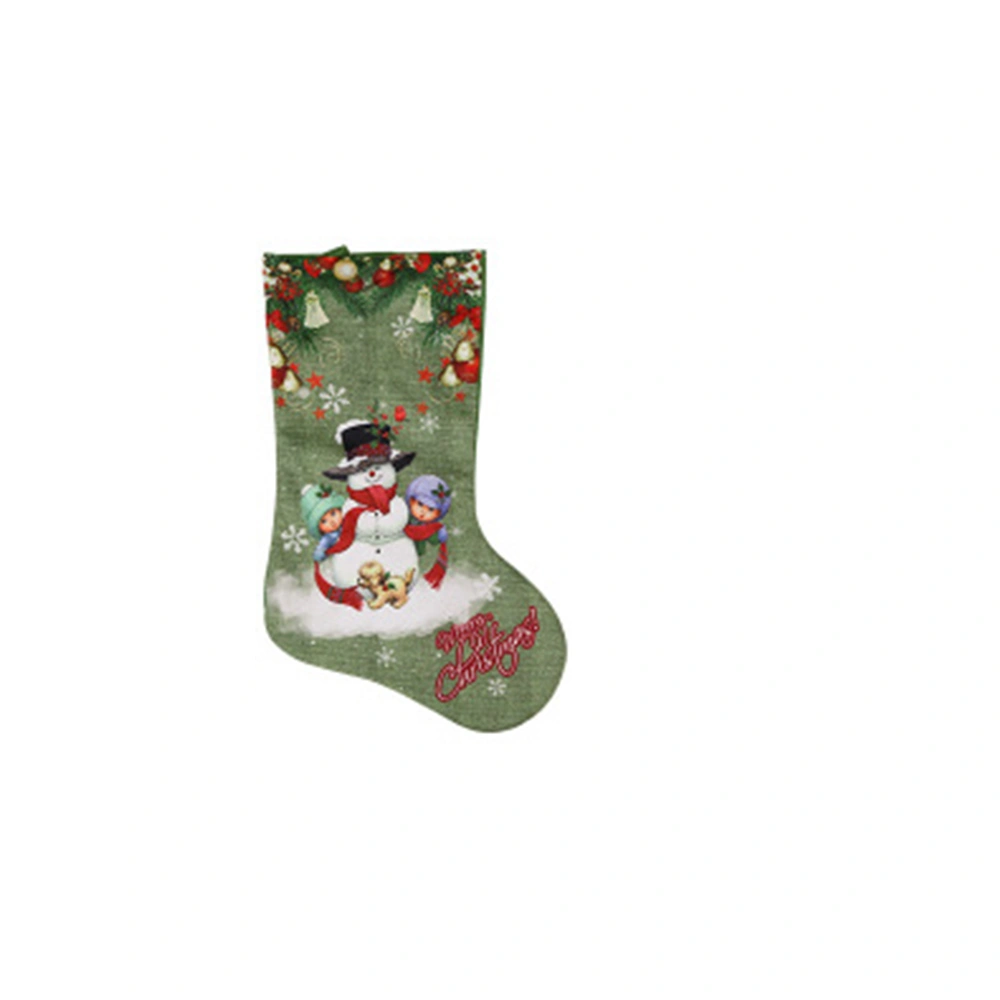 Christmas Stockings Large Capacity Ring Printing Gift Candy Socks