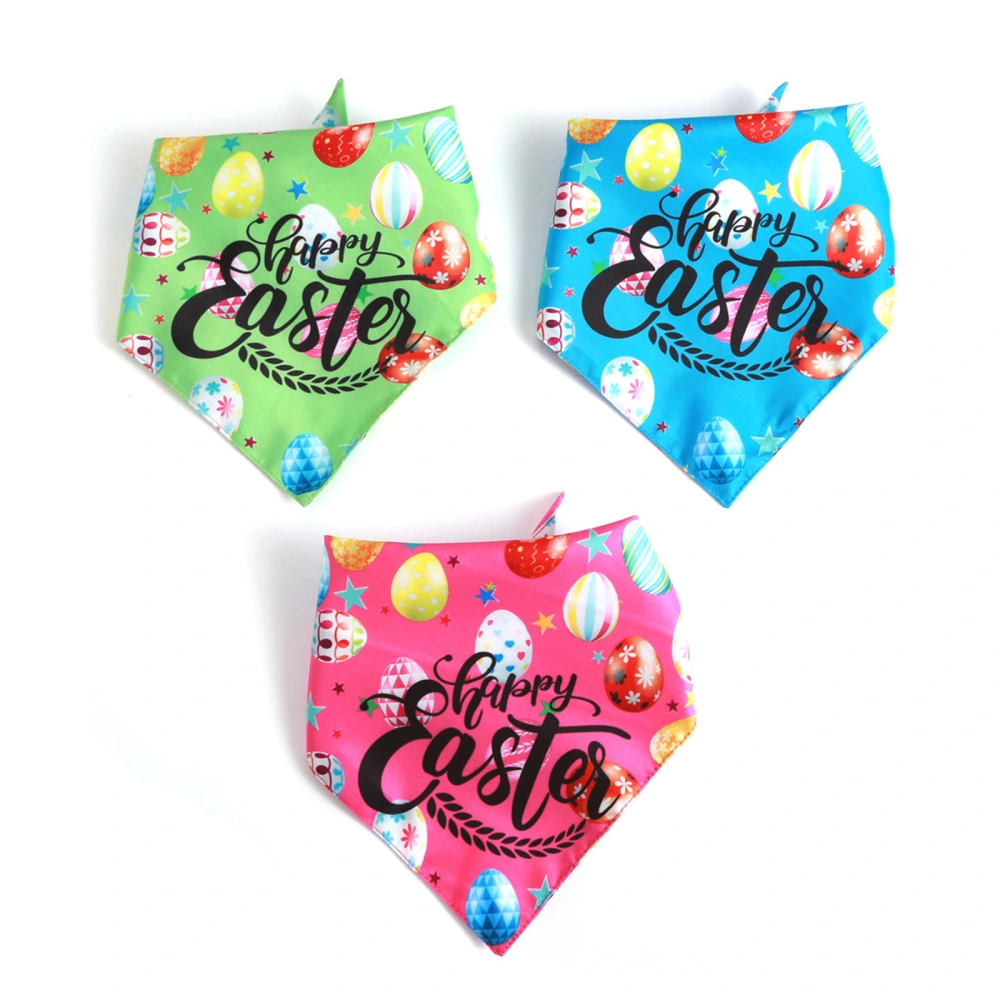 Pets Scarf, Easter Egg Letter Print Scarves Bandanas Kerchief Costumes