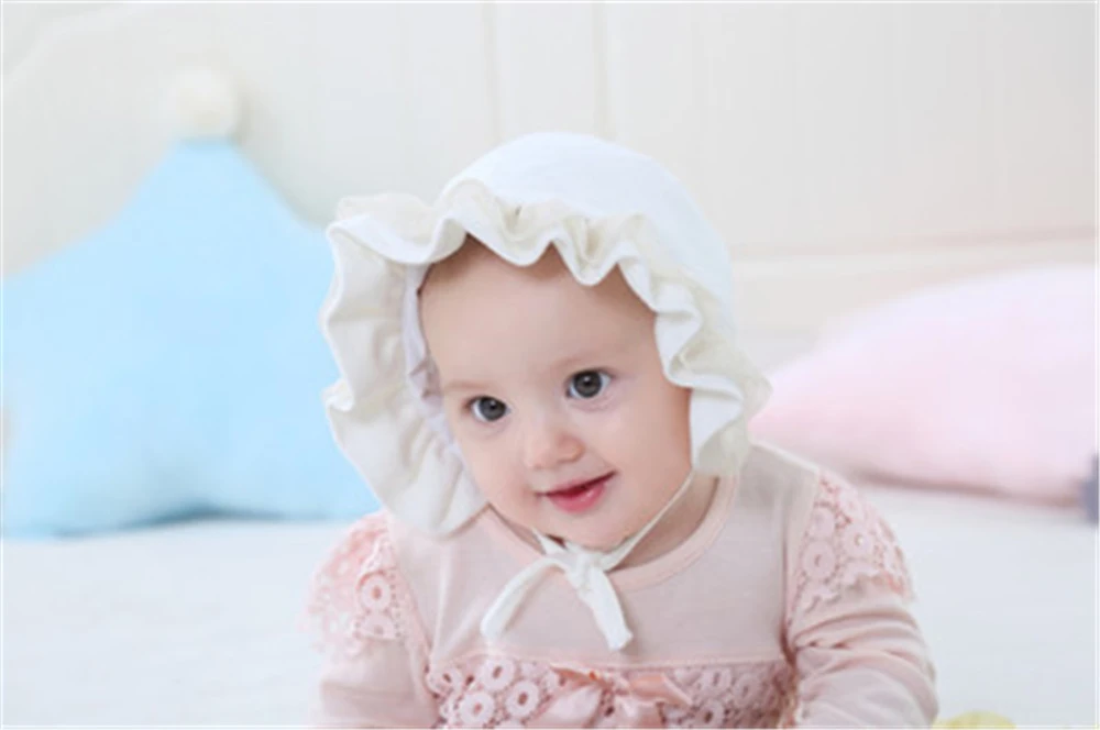 Newborn Baby Cotton Cloth Hat Pure Color Soft and Comfortable Bonnet Cap