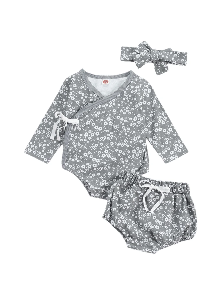 Toddler Baby Girl's Long Sleeve Tops + Briefs + Headband Set