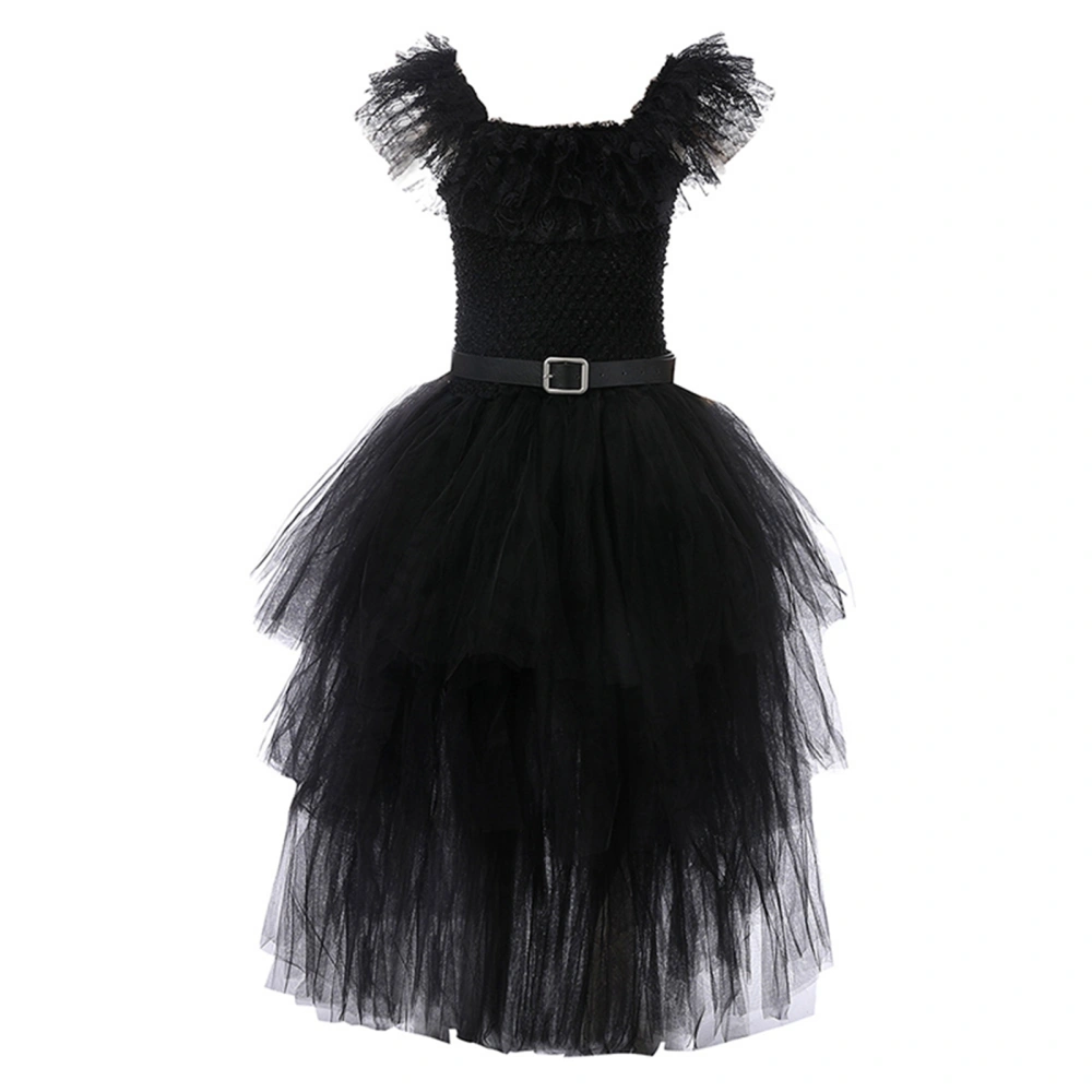 Kids Girls Halloween Costume Black Mesh Tulle Tutu Dress for Toddler