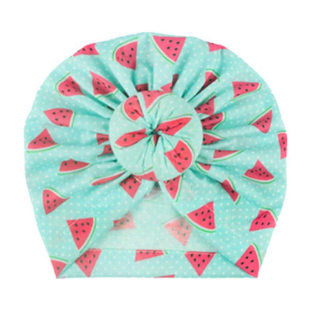 Baby Beanie Cap Soft Watermelon Print Donut Style Cute Warm Hat