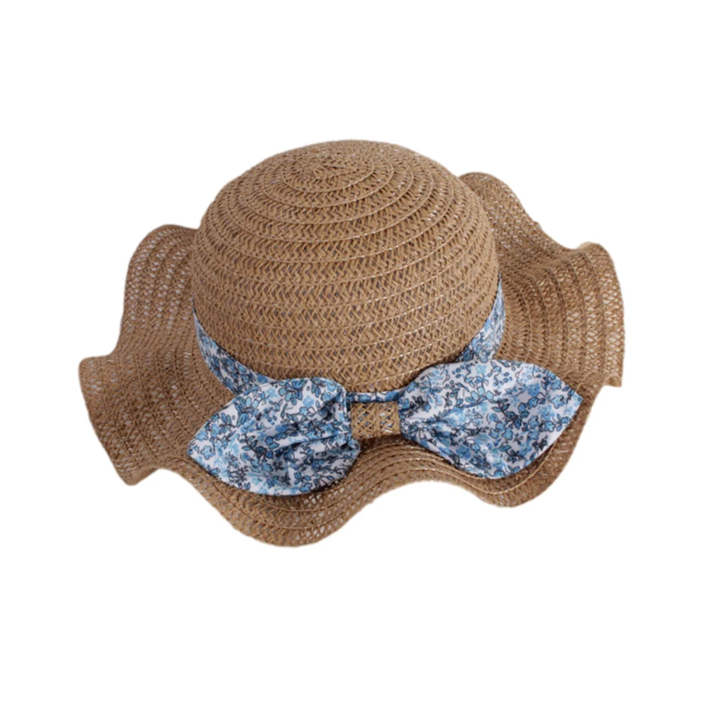 Little Girls Sunhat, Bow Decoration Outdoor Sun Protection Straw Cap