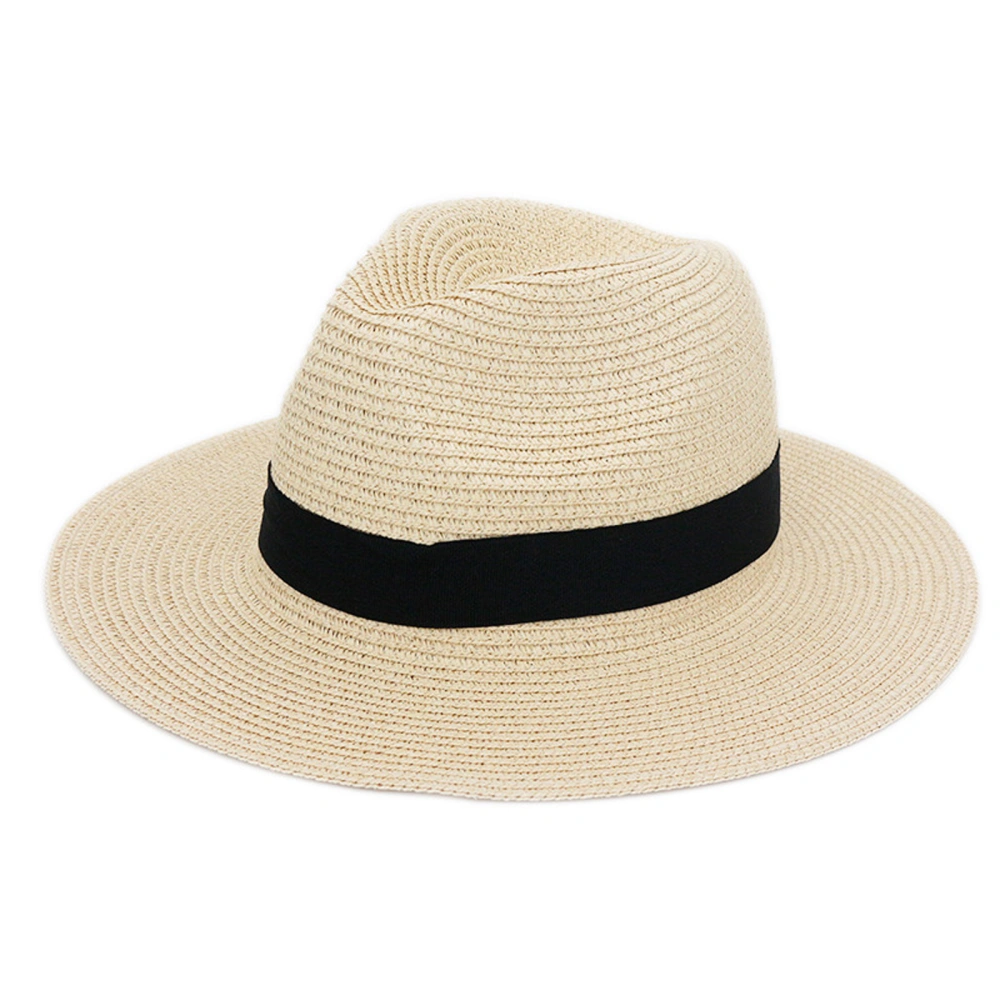 Women Men Panama Straw Hats Summer Breathable Sun Protection Cap