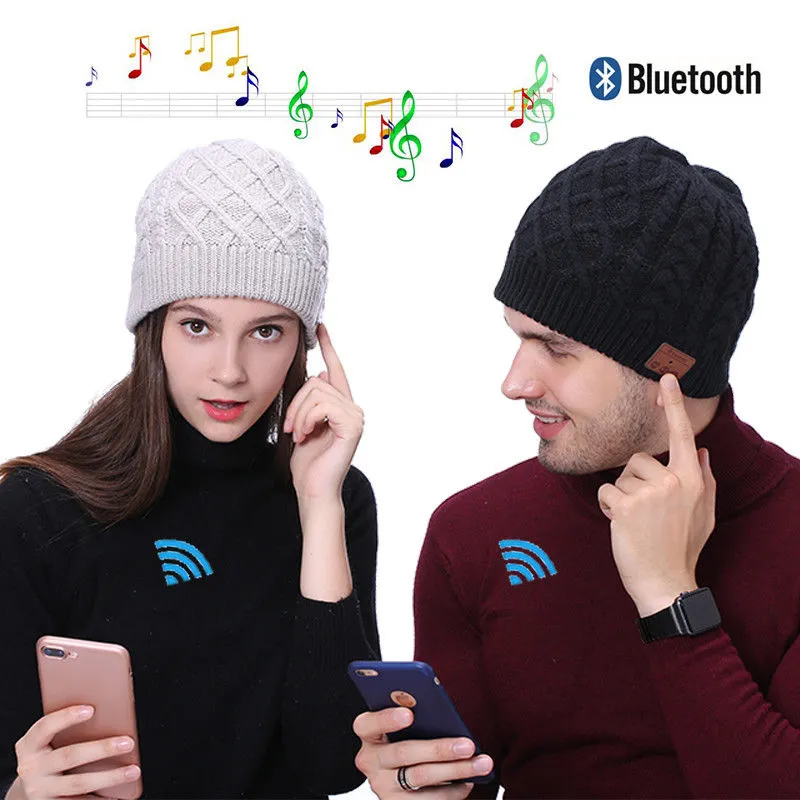 Adult Beanie Bluetooth Hat, Bluetooth 4.2 Smart Speakerphone Cap
