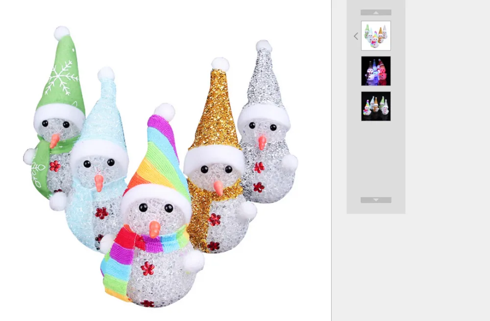 Colorful LED Night Light, Snowman Lamp, Party Christmas Tree Decor