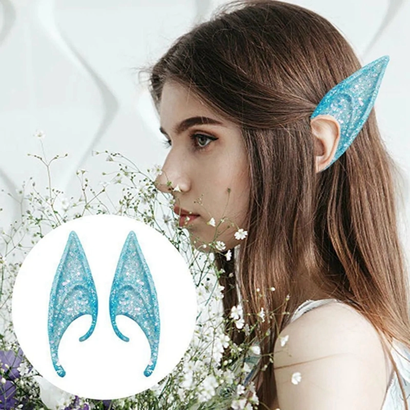 Elf Ears, Realistic Shiny SequinElf Ears Cosplay Costume Accessories