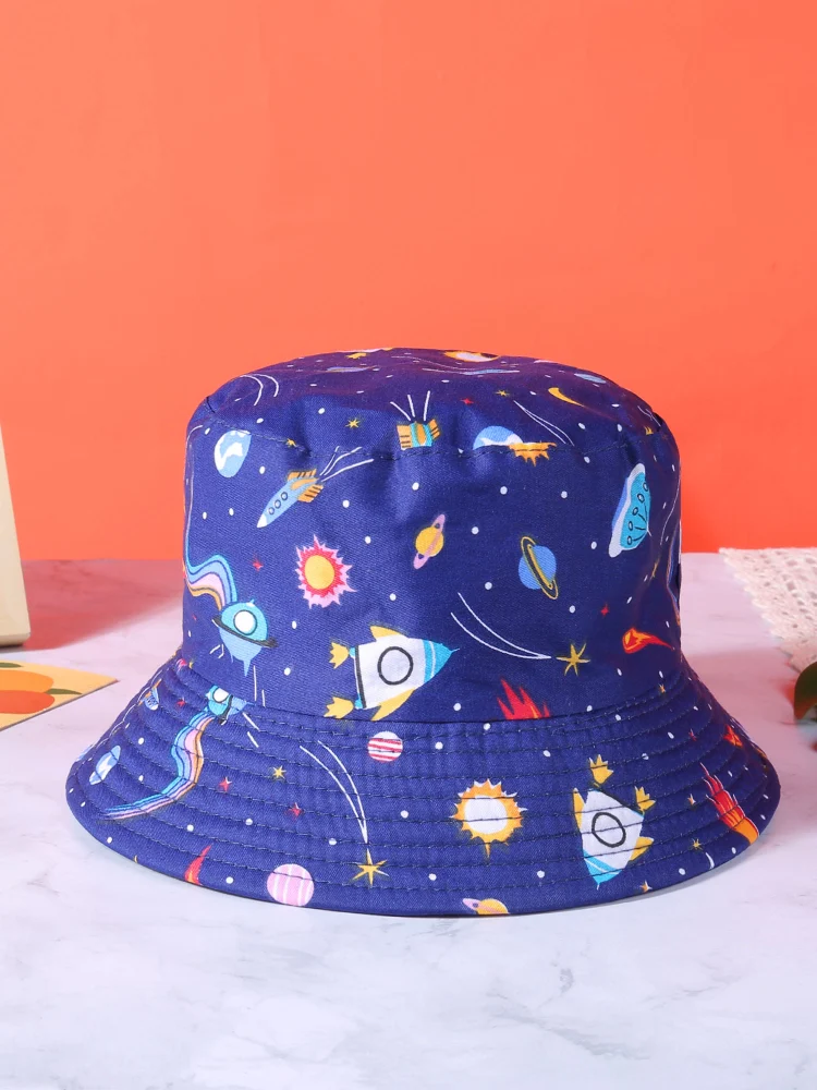 Toddlers Fisherman Hat, Printing Outdoor Sun Protection Bucket Cap