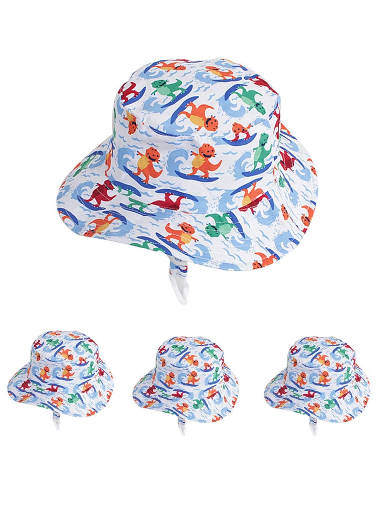 Baby Cartoon Fisherman Hat, Dinosaur / Shark / Bear Pattern Basin Hat