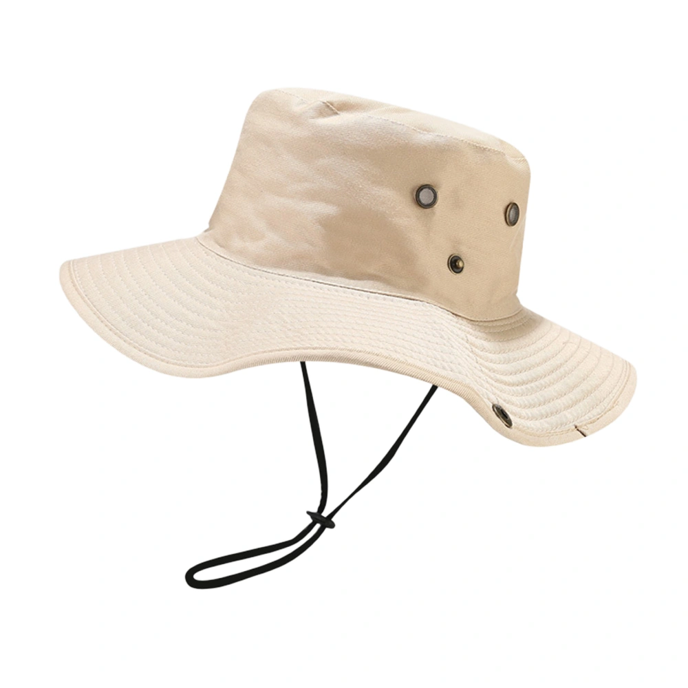 Men Women Sport Sun Hat Summer Foldable Wide Brim Cap with Chin Strap