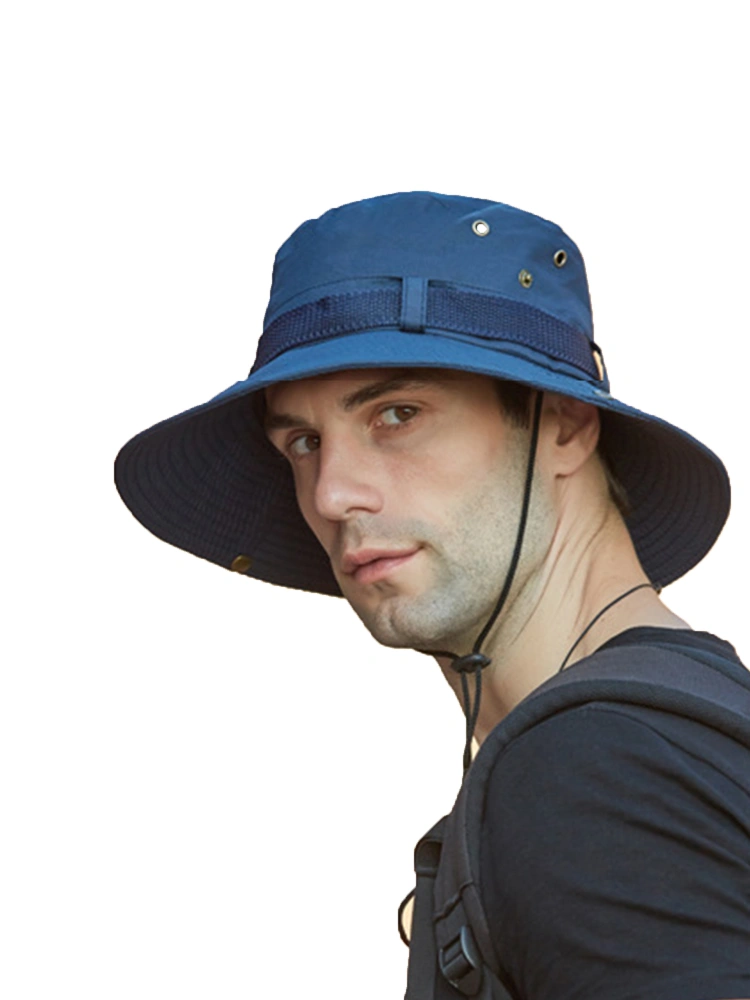 Unisex Breathable Wide Brim Boonie Hat, Outdoor Summer Bucket Hat