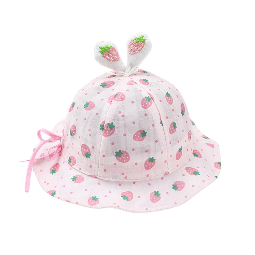 Baby Summer Bucket Hat, Sun Protection Strawberry Infant Fisherman Hat