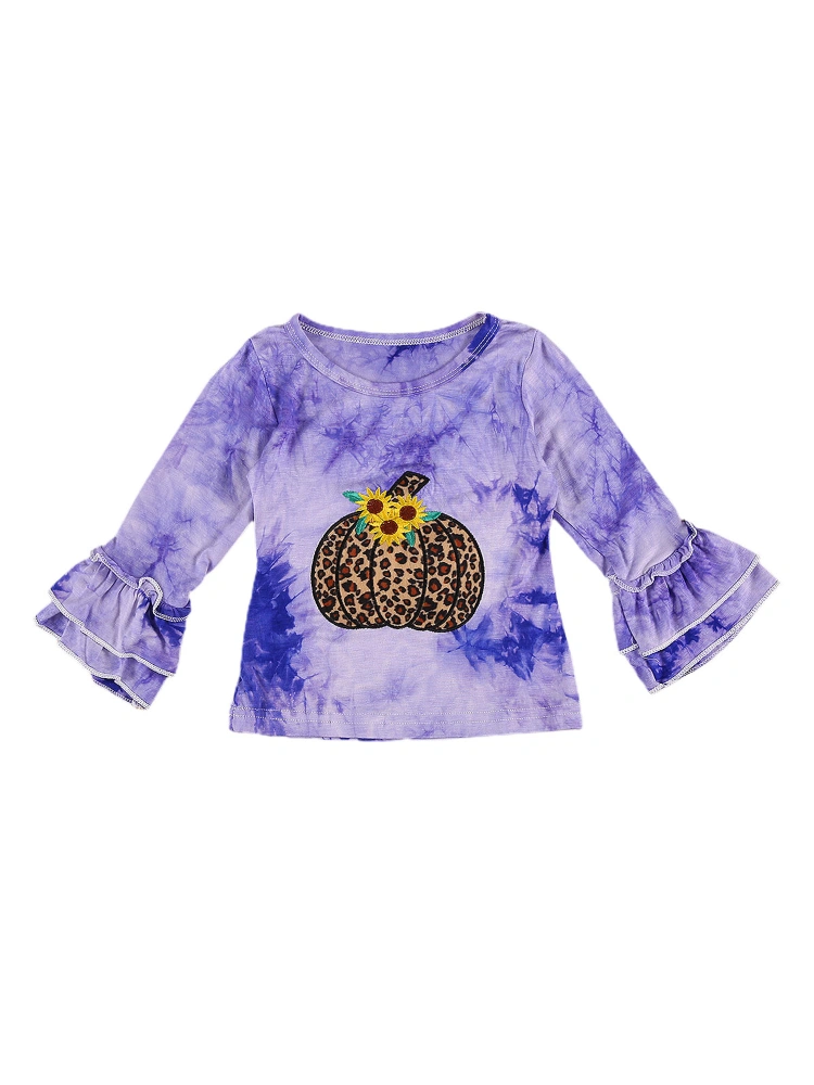 Little Girl's Tie Dyed Long Sleeve Round Neck Pullover, 1-6 Years