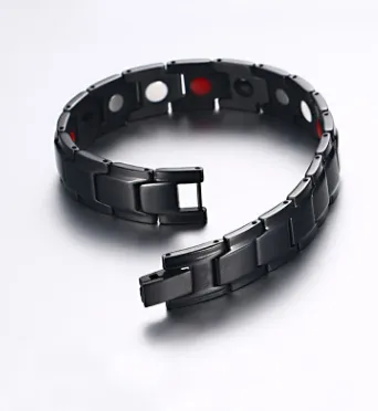 Men Titanium Steel Bracelet, Elastic Magnetic Therapy Energy Bracelet