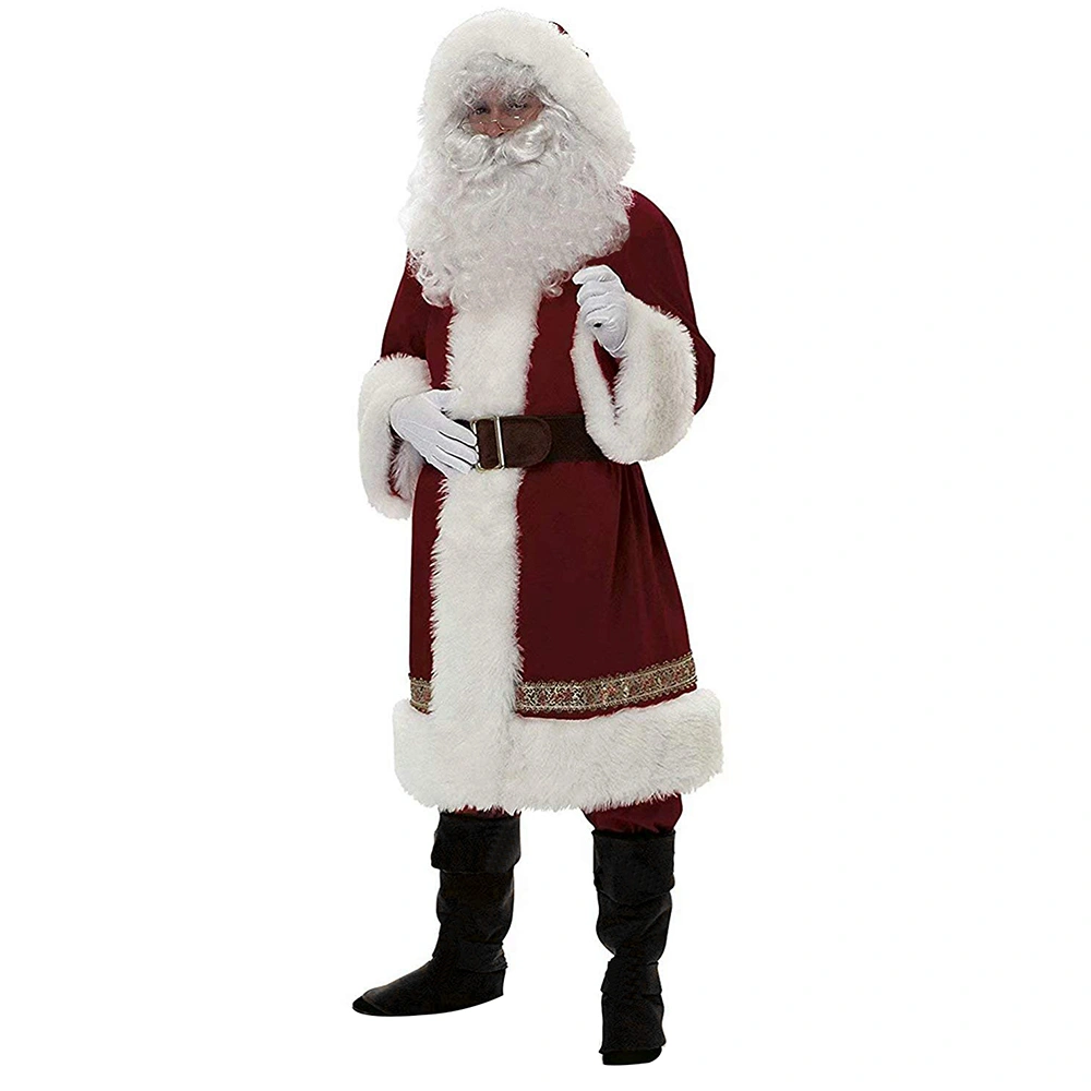 Men's Santa Claus Costume Outfits, Xmas Cosplay Sets for Adults