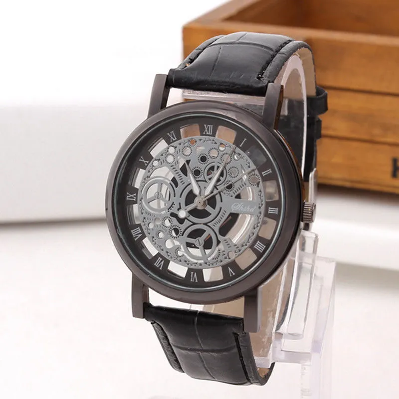 Unisex Casual Retro Watches Faux Leather Analog Quartz Wristwatches