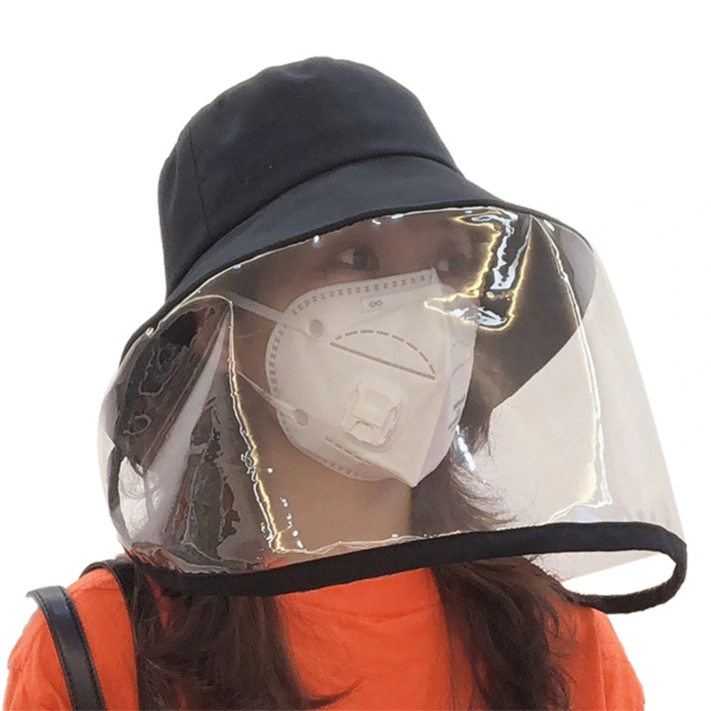 Women Men Fisherman Cap with Protective Clear Cover Full-Face Shield