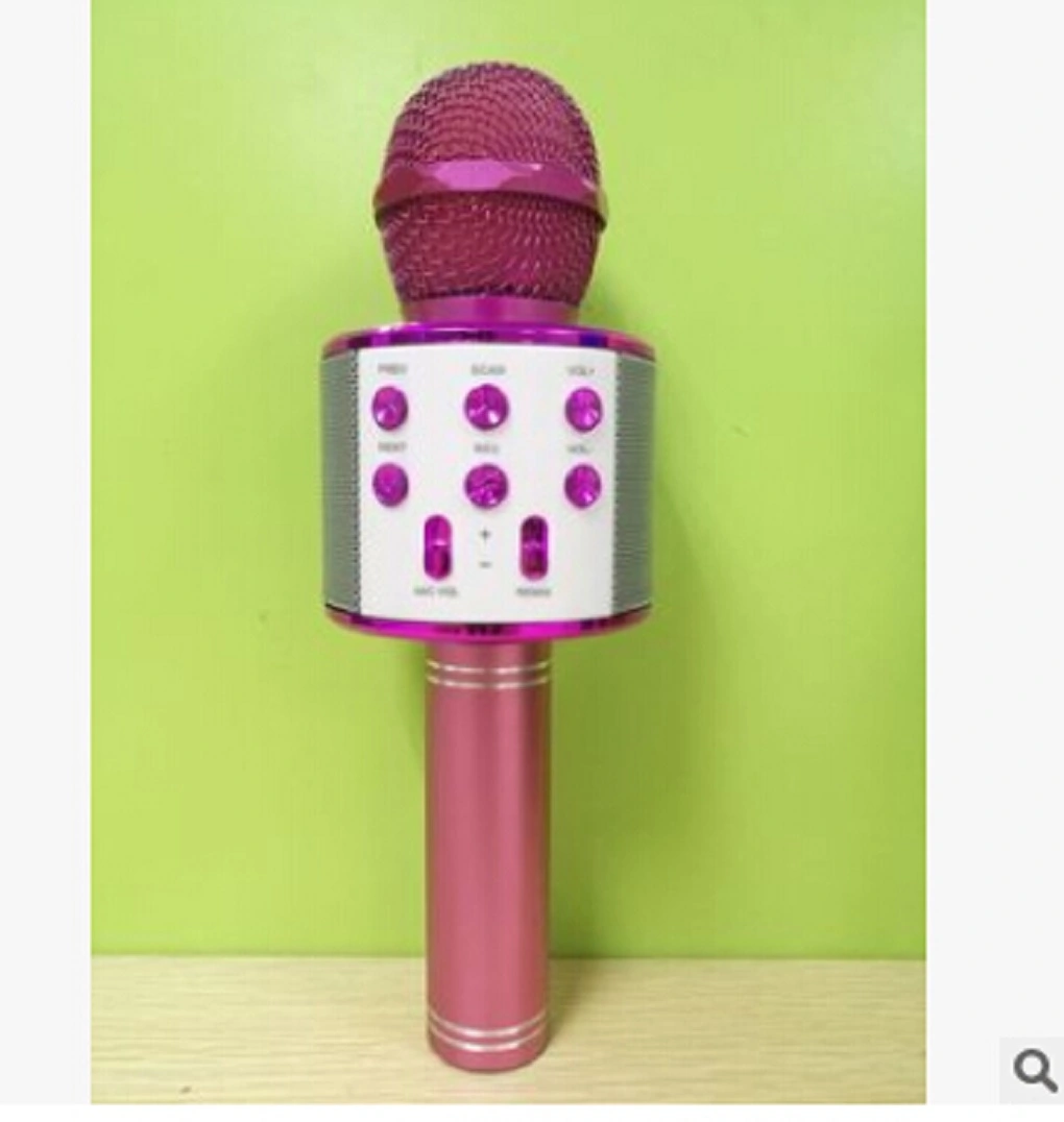 WS-858 Wireless Bluetooth Karaoke Microphone KTV Player Handheld Mic Speaker