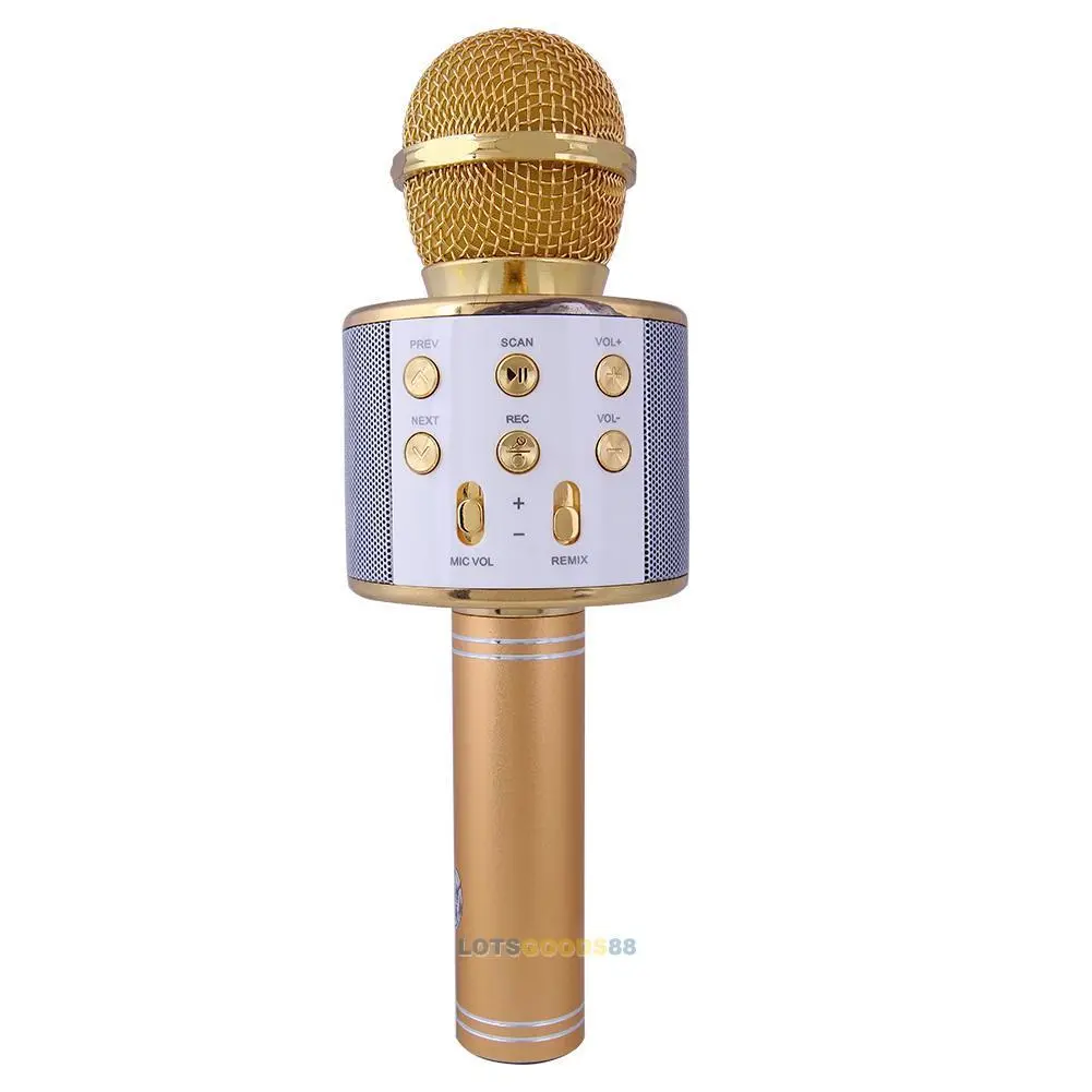 WS-858 Wireless Bluetooth Karaoke Microphone KTV Player Handheld Mic Speaker
