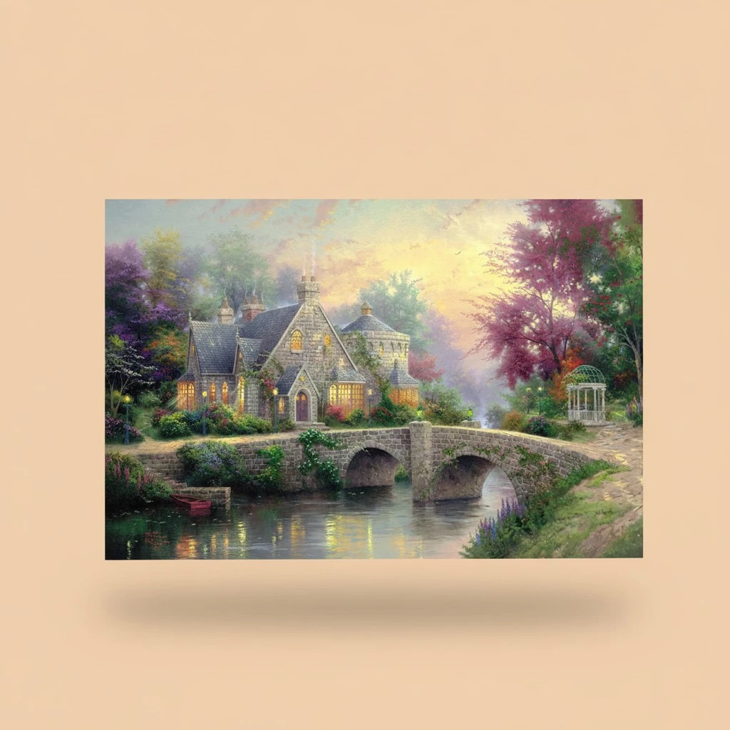 1000 Pieces Jigsaw Puzzle Landscape Painting Pattern Brain Teaser Puzzles