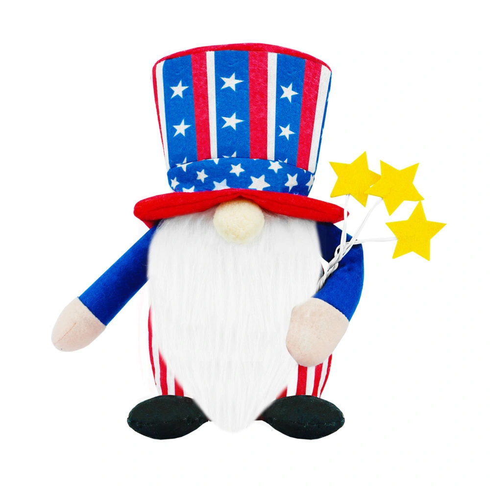 American Independence Day Five-Star Faceless Doll Decoration