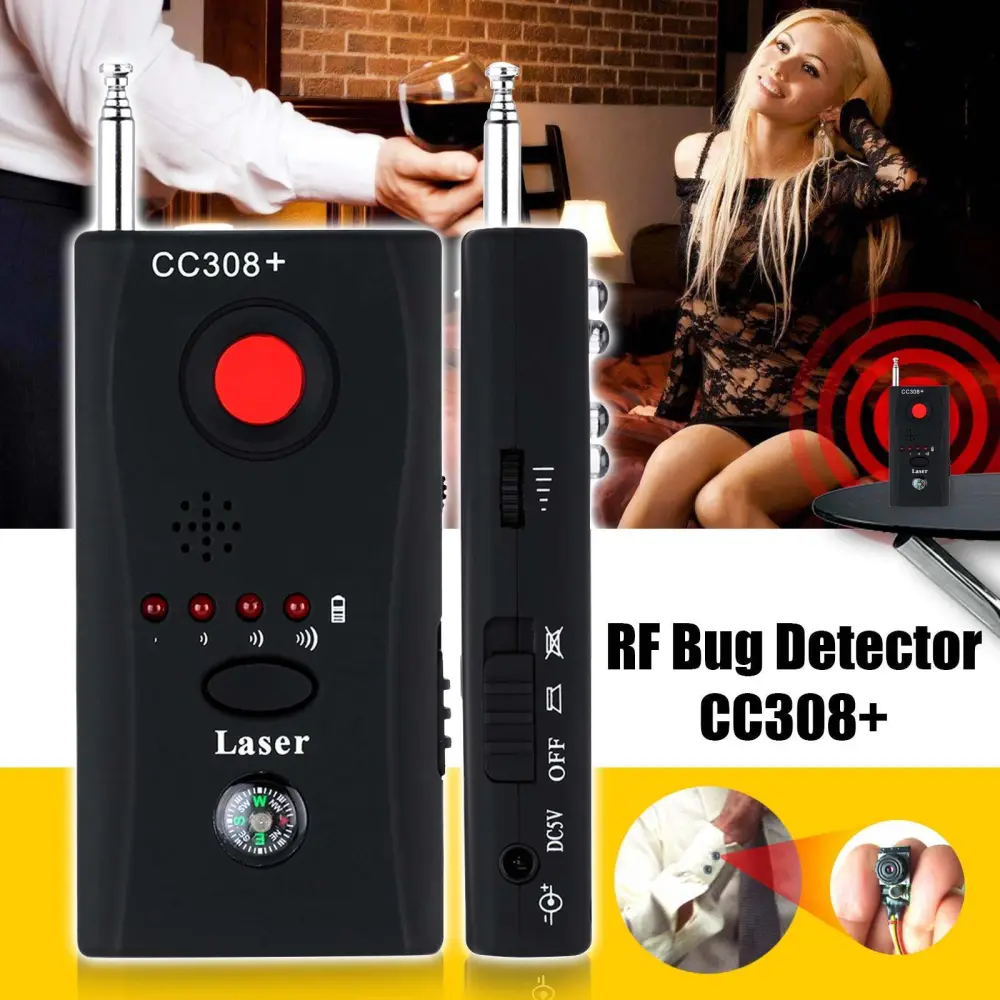 Anti Hidden Camera Detector, GSM Audio Bug Finder, GPS Signal Lens RF Tracker