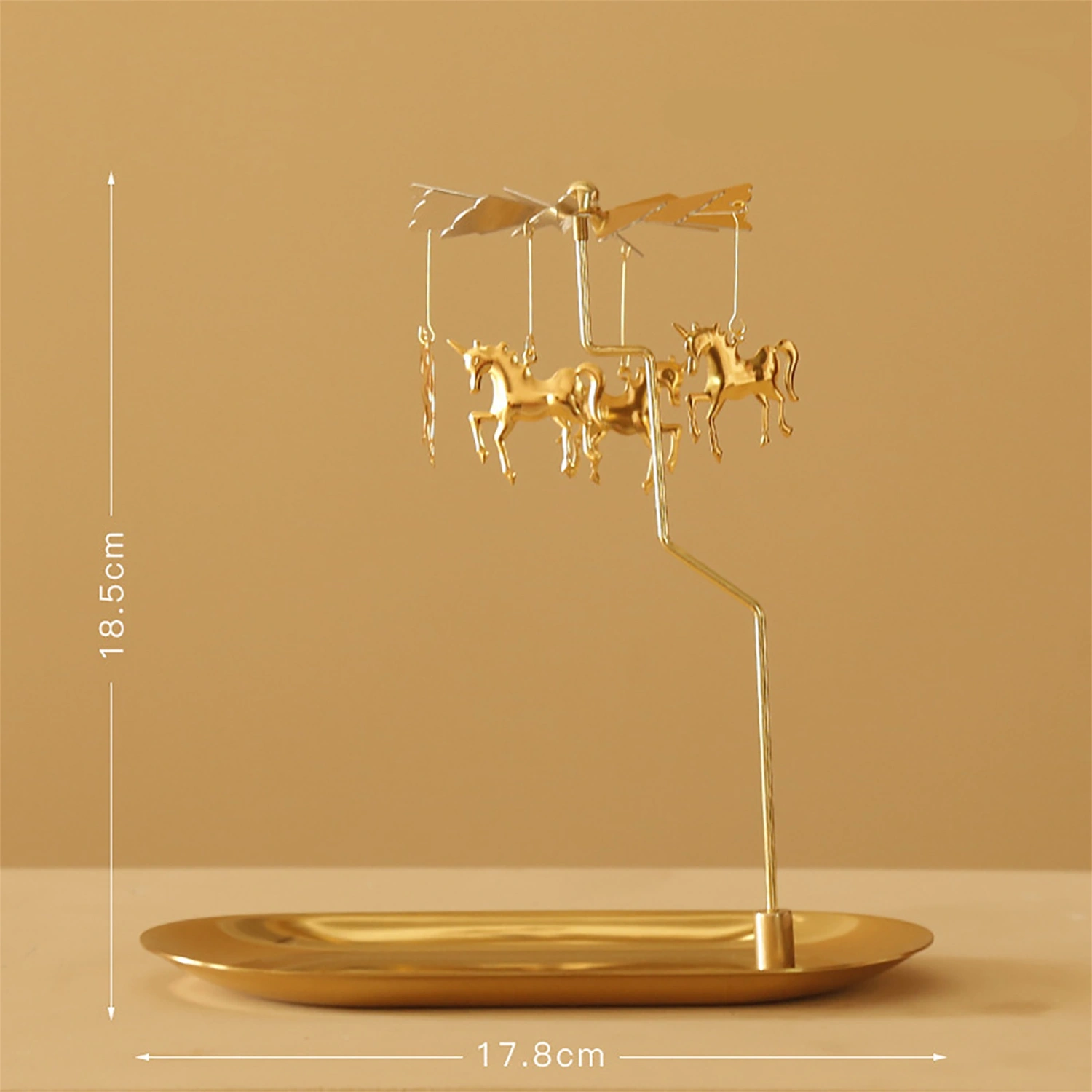 Metal Candle Holder, Automatic Rotating Candlestick Decorative Ornaments