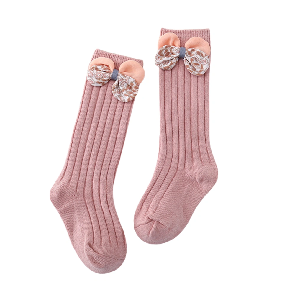 Toddlers Mid-calf Length Socks, Bow Decoration Princess Stockings