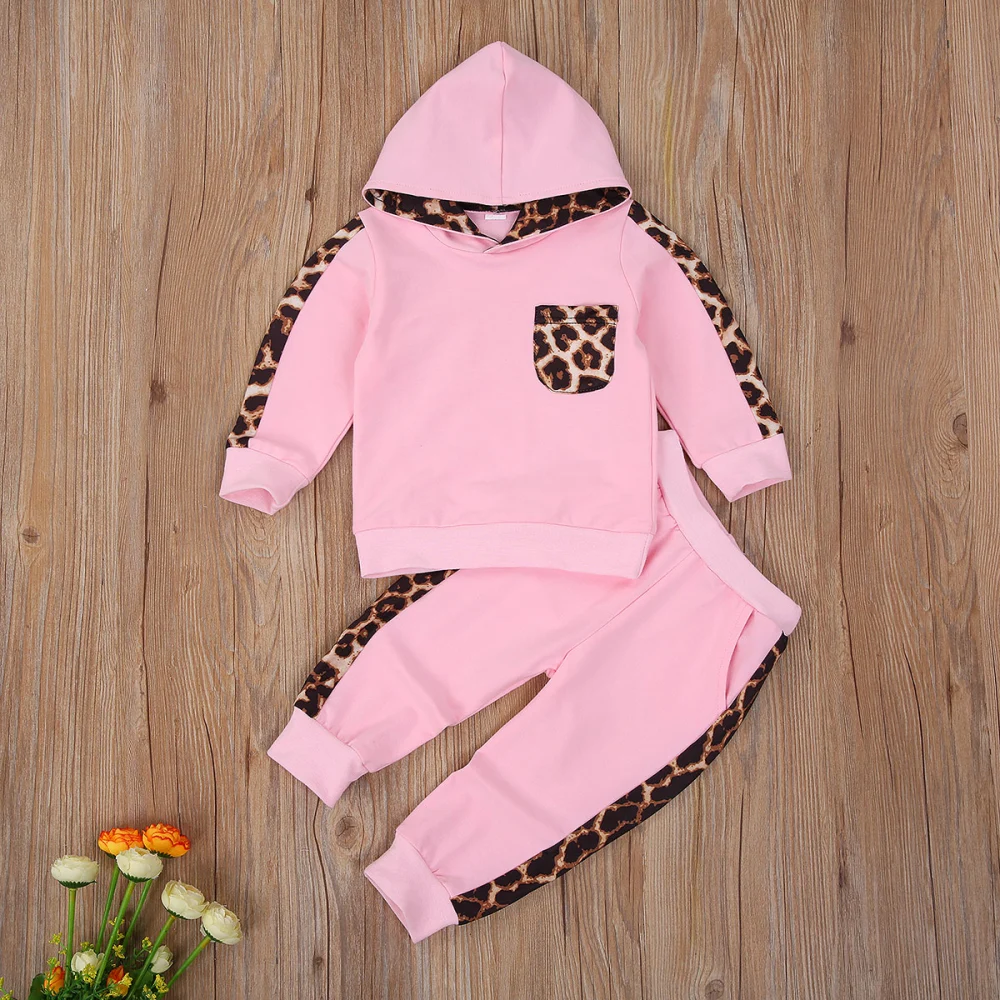 Little Girl's 2 PCS Clothes Set, Long Sleeve and Long Pants, 1-6 Years