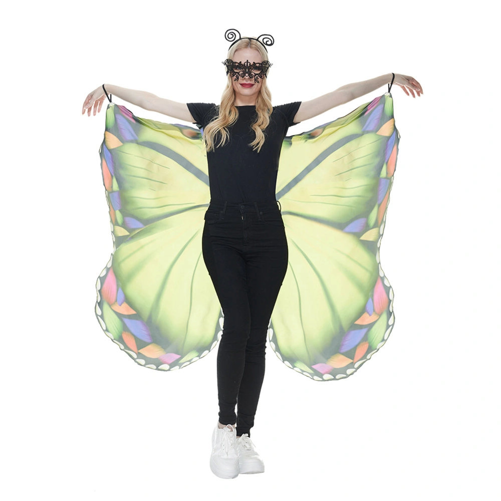 Butterfly Wings for Women Halloween Shawl + Eyewear + Headband