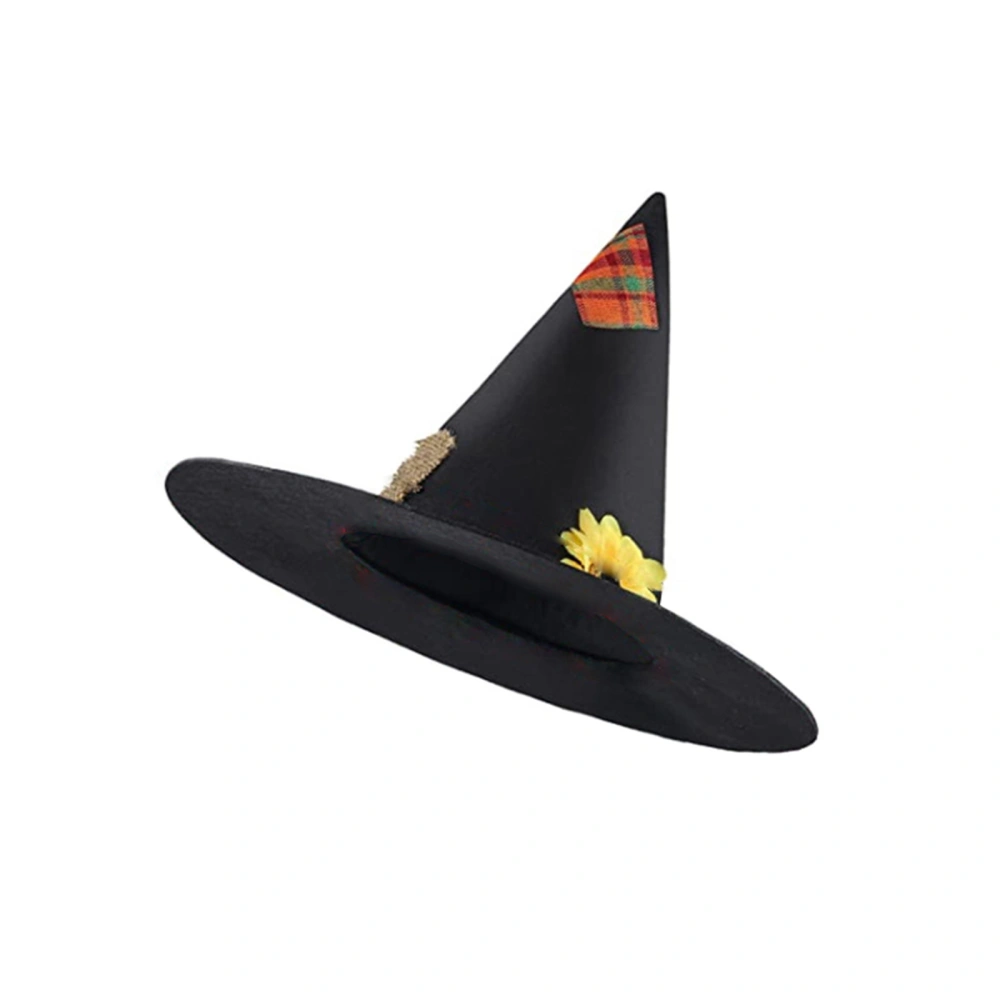 Scarecrow Hat, Sunflower Felt Wizard Witch Hat Cosplay Accessory 