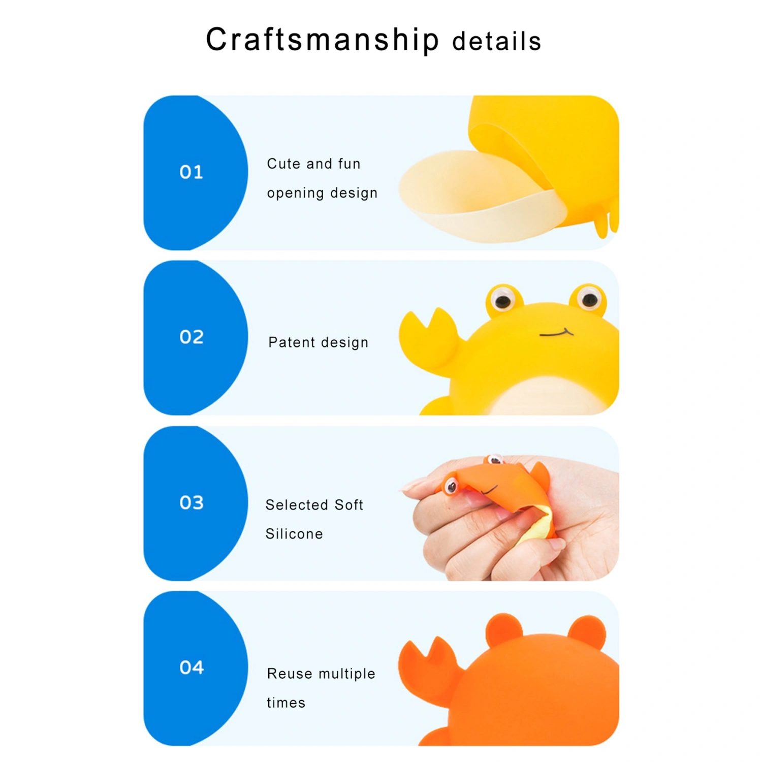 Reusable Water Balloons Refillable Crab Splash Balls Water Fight Toys