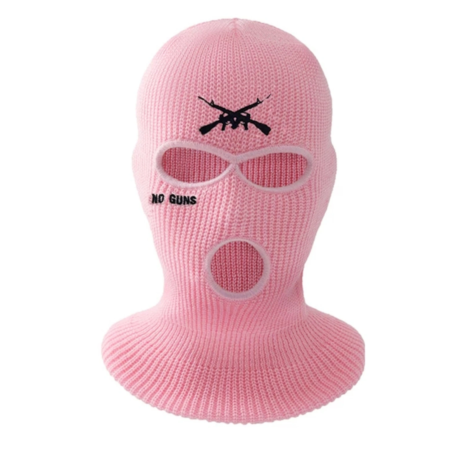 Knitted Balaclava, Embroidery Pattern Sports Hat for Men Women