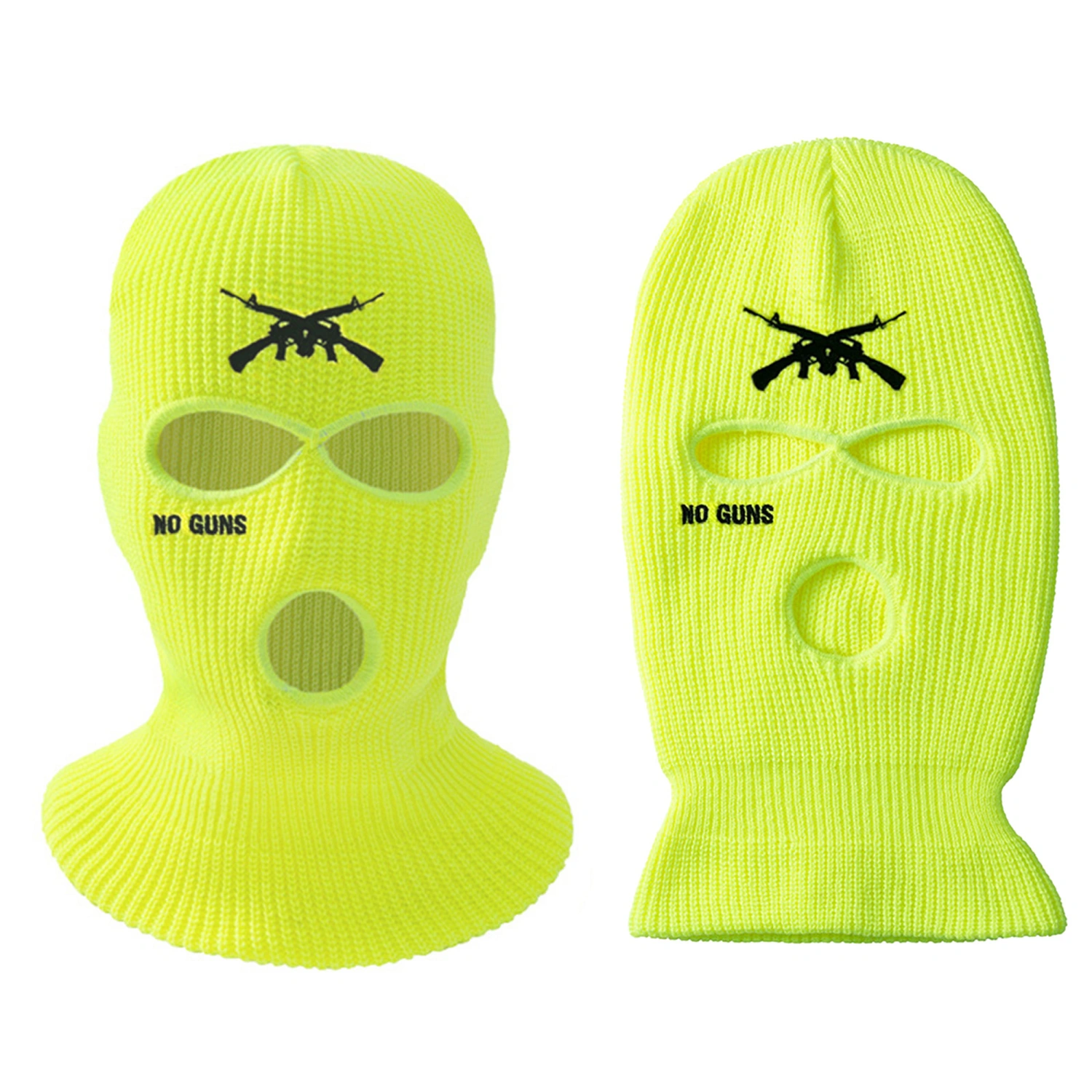 Knitted Balaclava, Embroidery Pattern Sports Hat for Men Women