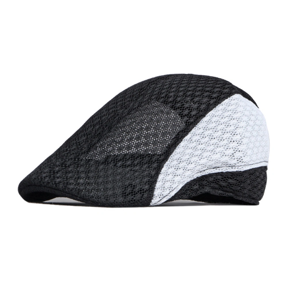 Men Newsboy Hats Breathable Mesh Summer Flat Cap Beret Cabbie Hat