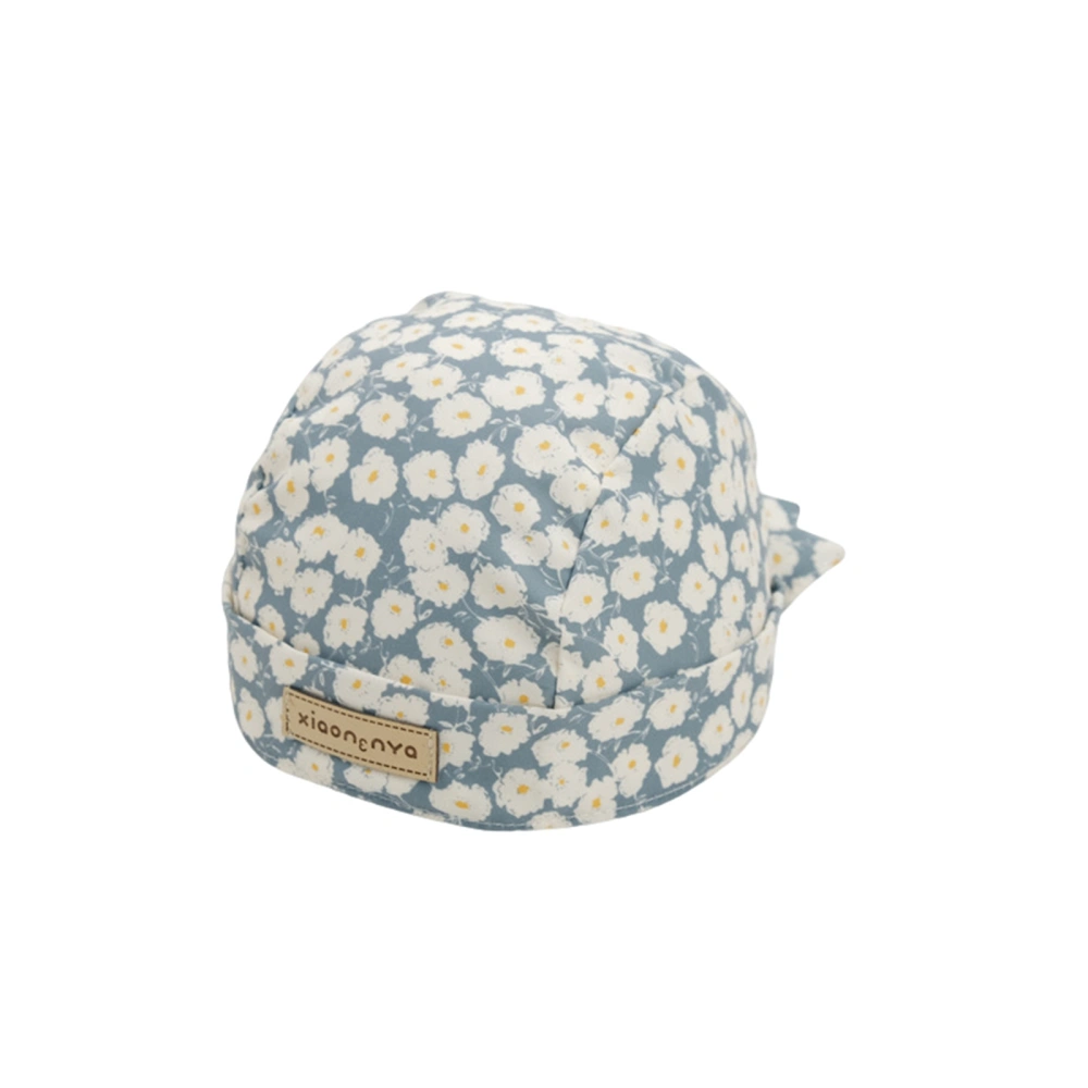 Cute Floral Print Hat Pirate Cap Beanie Bonnet Hospital Baby Hats