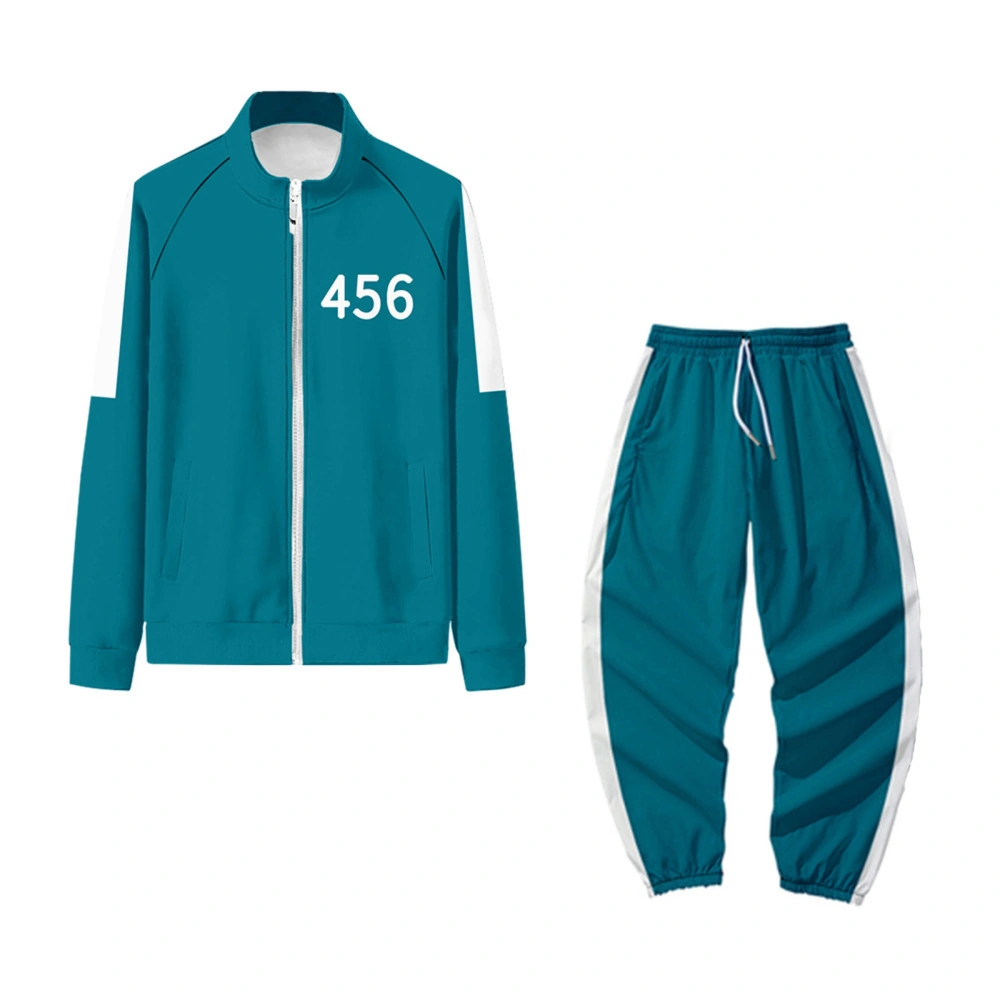 Sports Outfits, Printed Long Sleeve Sweatshirt + Drawstring Trousers