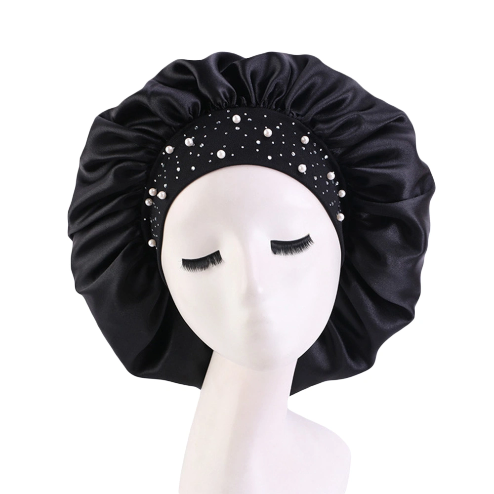 Women Beauty Salon Hat with Pearl Rhinestone Shower Accessory