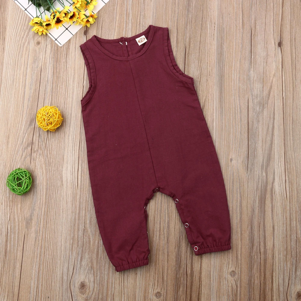 Summer Baby Boys/Girls Bodysuit, Toddler Sleeveless Romper Jumpsuit Outfits