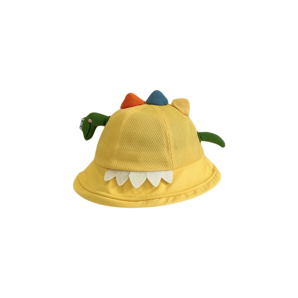 Kids Sun Hat, Wide Brim Fine Mesh Cartoon Dinosaur/Frog Bucket Hat