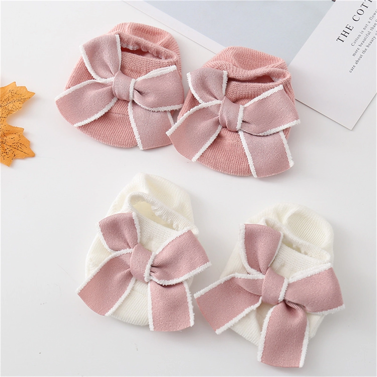 Baby Girls Socks, Cute Bowknot Non-slip Letters Soft Floor Socks