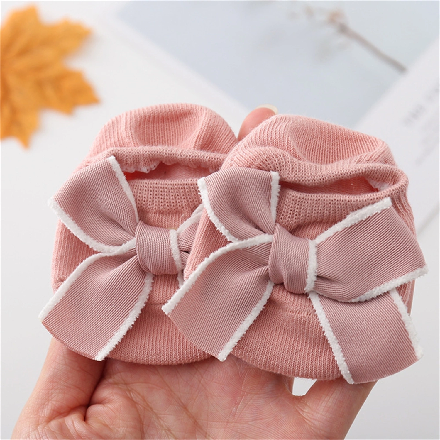 Baby Girls Socks, Cute Bowknot Non-slip Letters Soft Floor Socks