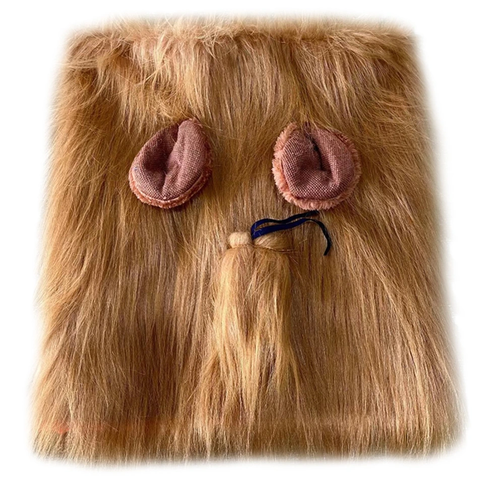 Dog Lion Mane Halloween Costume Realistic Lion Wig Pet Cosplay Clothes