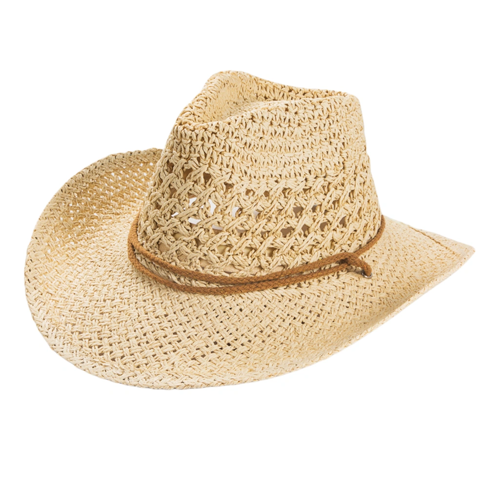 Women Straw Hat, Handmade Western Cowboy Sunscreen Accessory