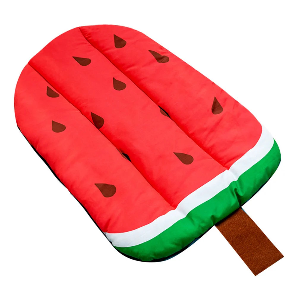 Cooling Mat for Pet, Cartoon Fruit Watermelon Soft Puppy Nest House