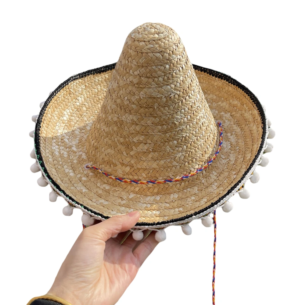 Children's Mexican Straw Hat Mini Sombrero Hat for Carnival Party 