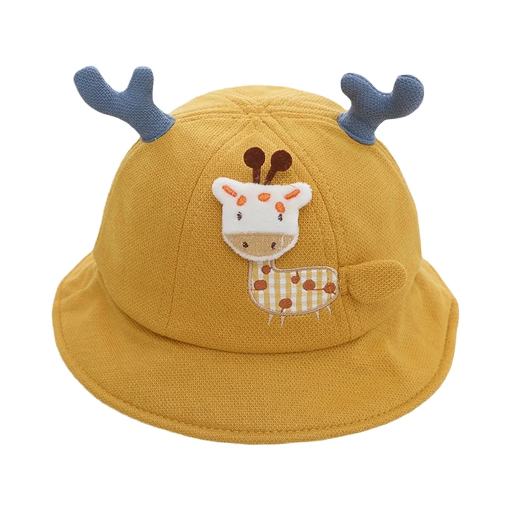 Baby Girls Boys Bucket Hat, Cute Cartoon Giraffe Wide Brim Sun Cap